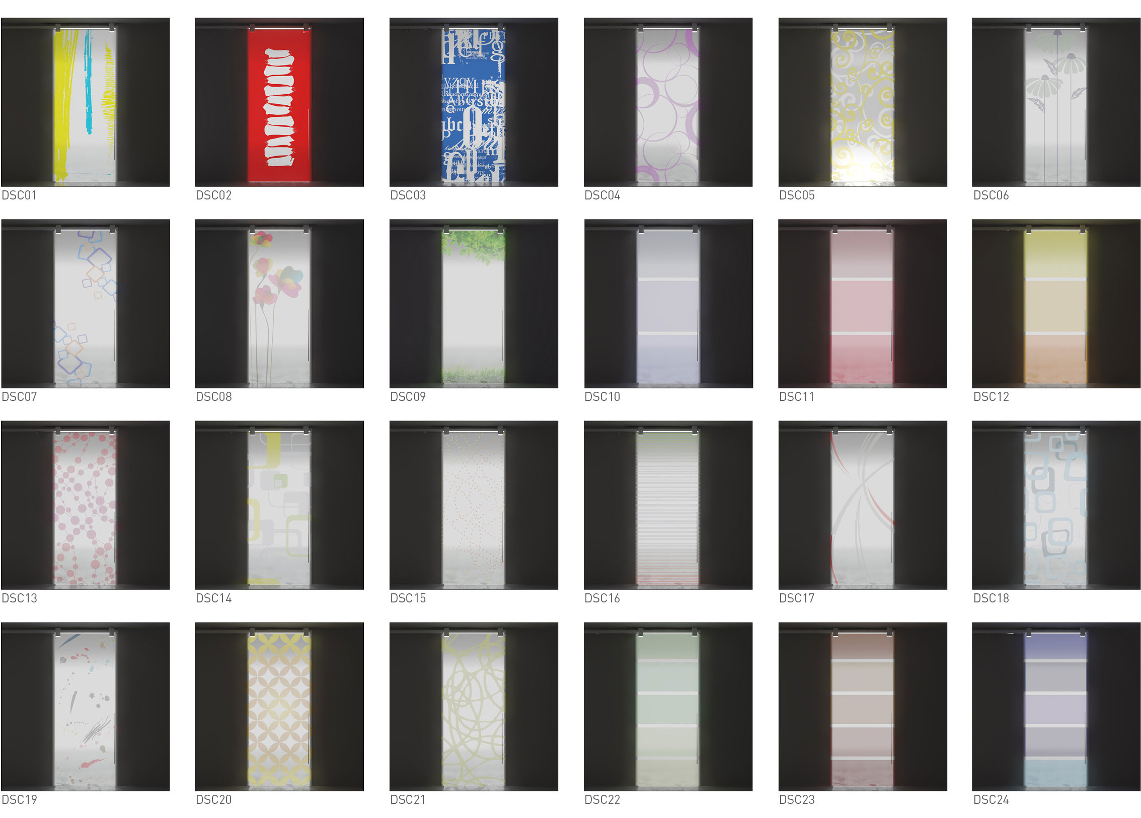 Glass: la porta scorrevole in vetro Decori porte vetro