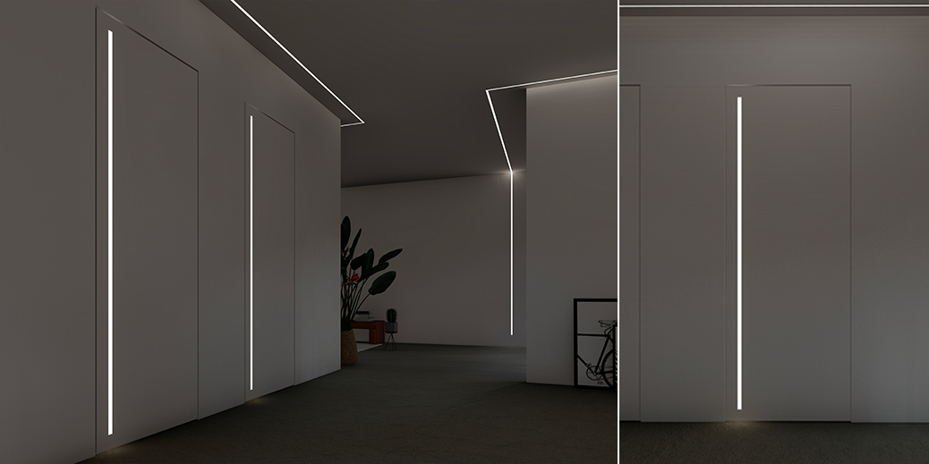 Porta battente con luce integrata XDoor©